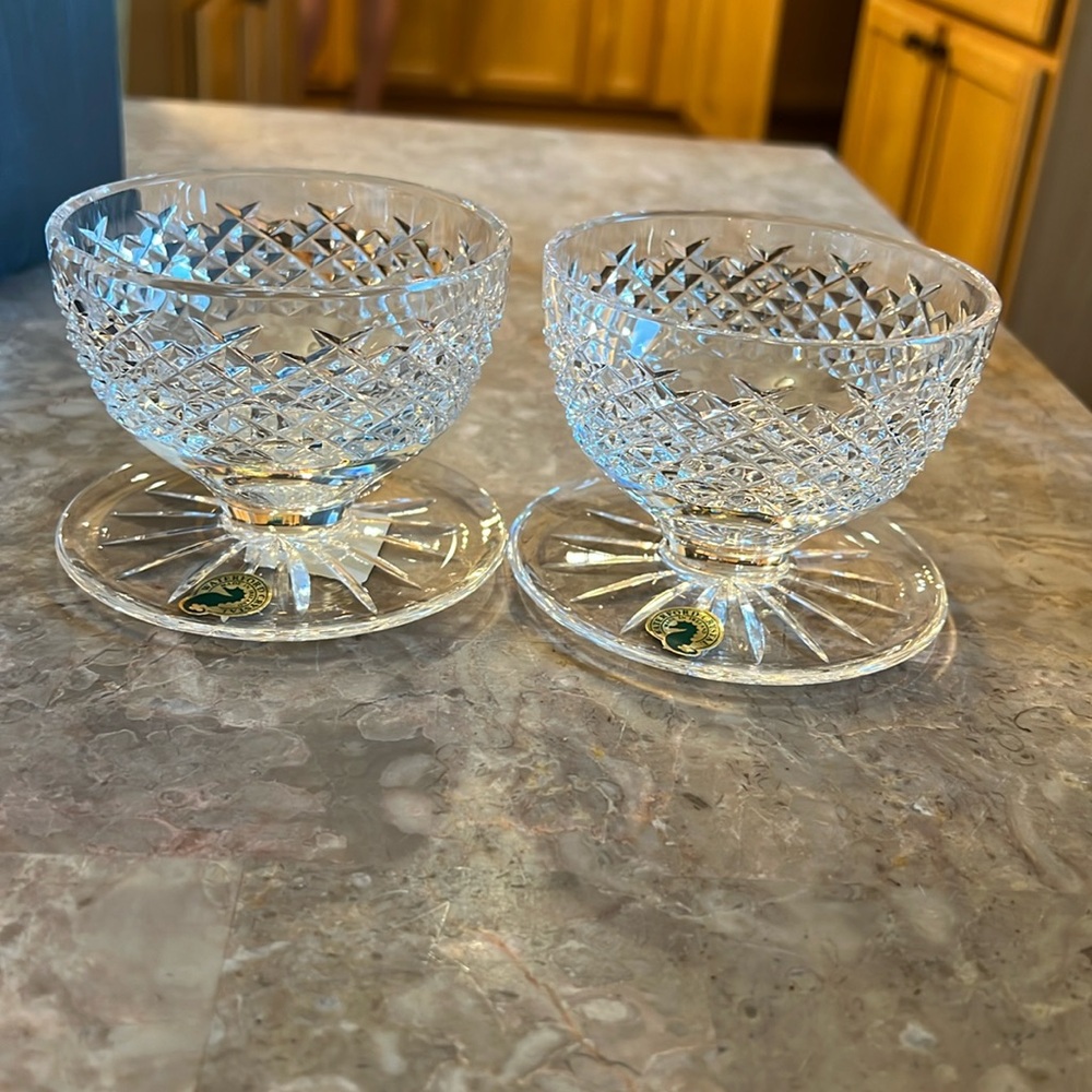 Two Waterford Crystal grapefruit bowls